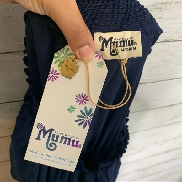 NWT Show Me Your Mumu Rich Navy Hacienda Maxi - Picture 5 of 8